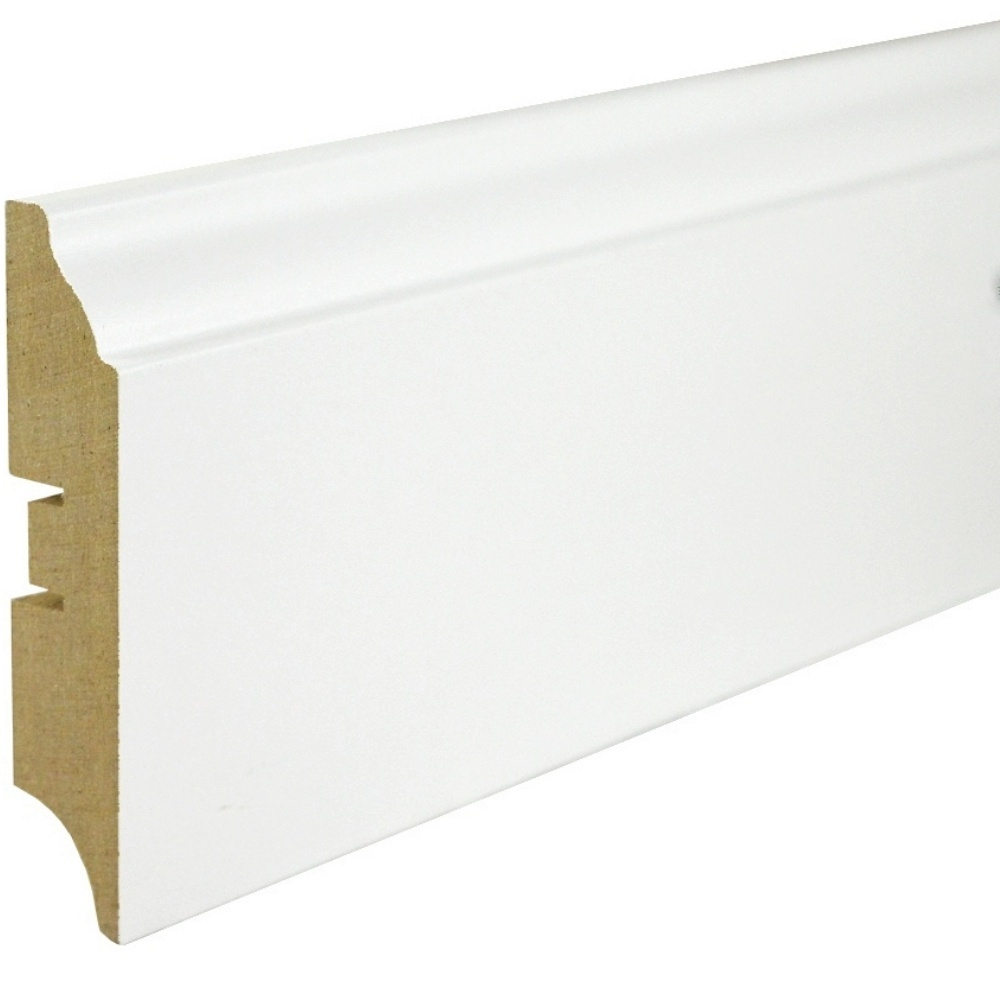 Плинтус МДФ Smartprofile Gloss 82 белый 16x82х2400 мм