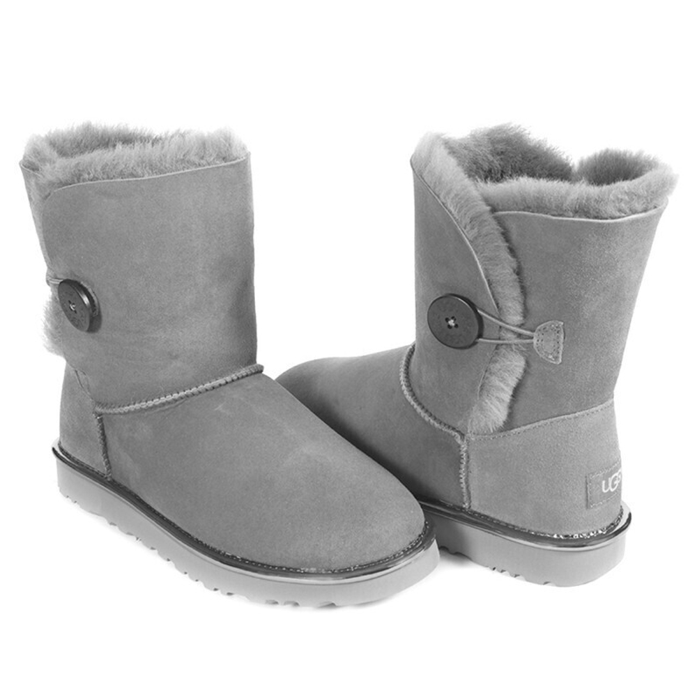 Угги Bailey Button Short II Metallic Grey