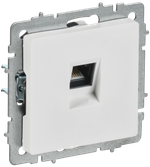 BRITE Розетка компьютерная RJ45 кат.6 РК11-БрАБ арктический белый IEK
