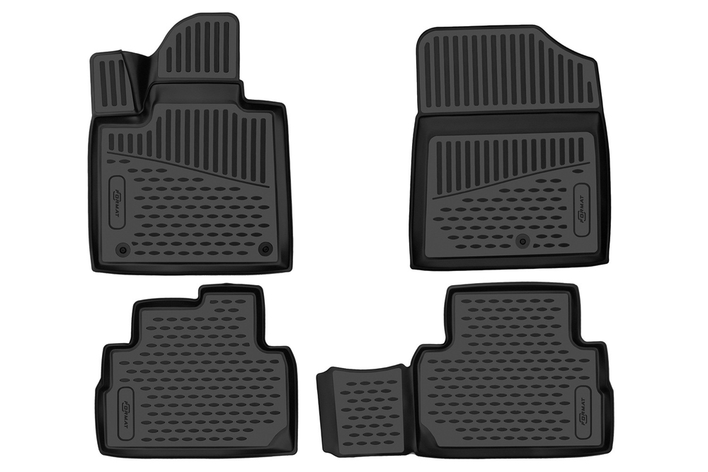 Коврики в салон для HYUNDAI Santa Fe, 2021-, Внед, 5 мест, 4шт. (Повышенная устойчивость, повышенная износостойкость) FORMAT.3DAN0169210