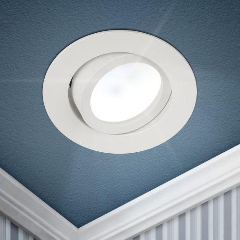 Светильник встраиваемый алюм. KL86 WH MR16/GU5.3 бел. Эра Б0054350