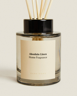 Zara Home ABSOLUTE LINEN REED DIFFUSERS — ароматический диффузор с тростниковыми палочками, Абсолют Льна, 100 мл