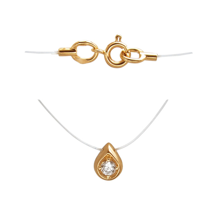 Колье-подвеска на леске-неведимке   с замочками из красного золота 585 пробы JA-L-1Л111610