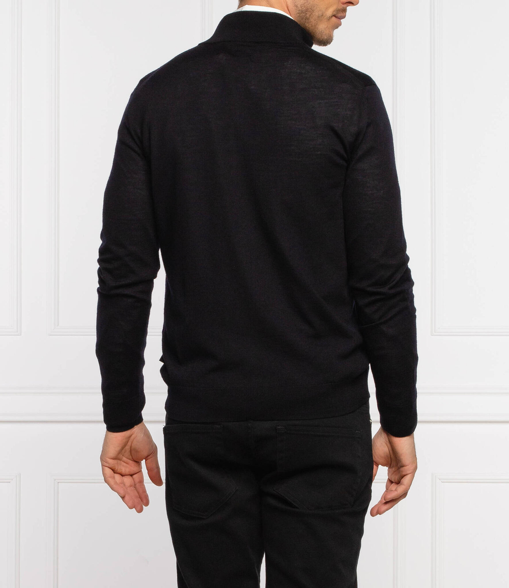 Хлопковый свитер Emporio Armani - темно-синий(8N1MUZ 1MJXZ)