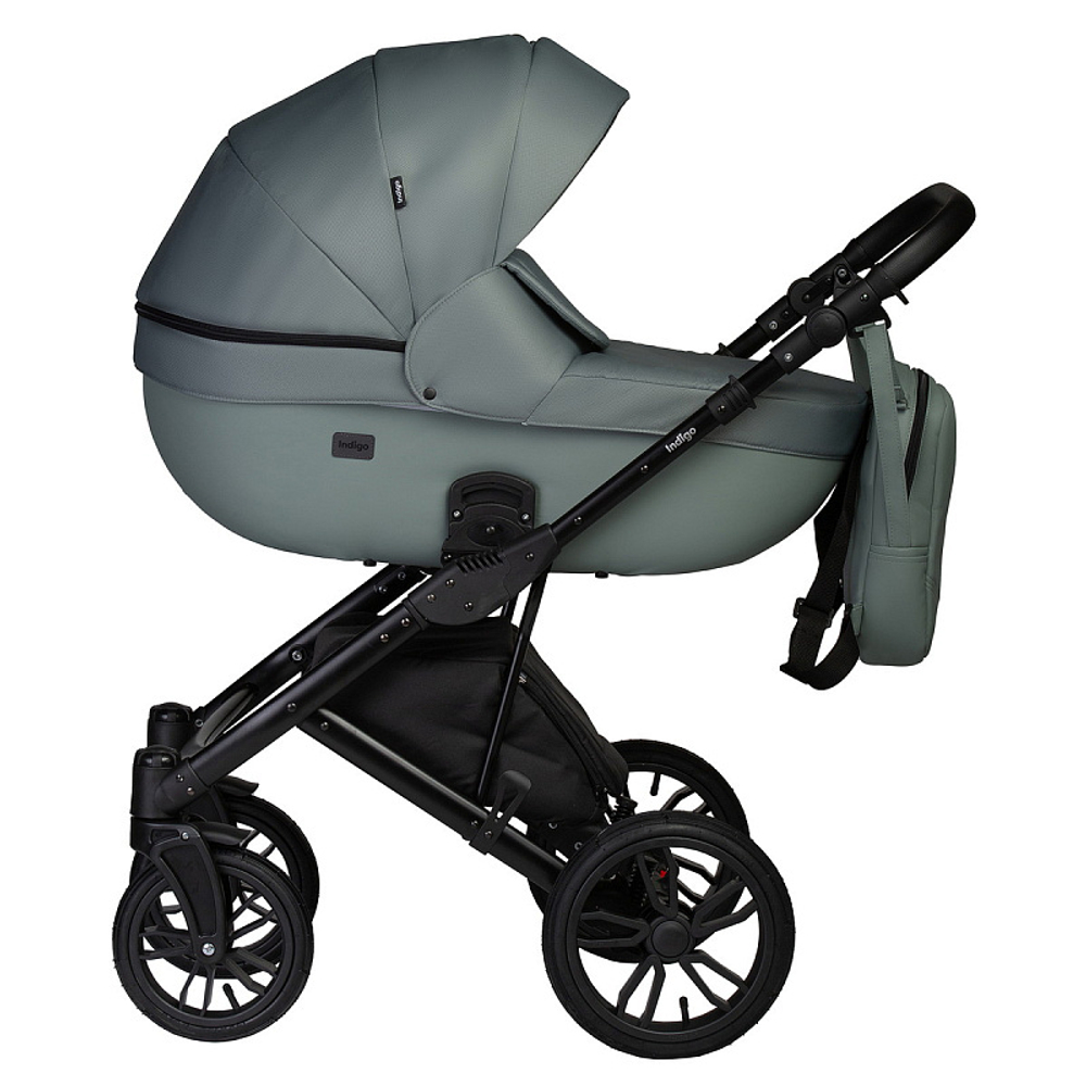Детская коляска Indigo Mio S 2 в 1 07 шалфей кожа+шалфей