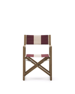 Складной стул для улицы Vilara в бордово-бежевую полоску