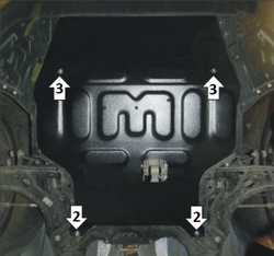 Защита стальная 1,5 мм Д, КПП FAW Bestune T77 MOTODOR.53901