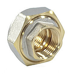 Соединитель латунь никель американка Ду 40 (1 1/2") прямой ВР/ВР 9012 ГОСТ 32585-2013 Aquasfera 9012-05
