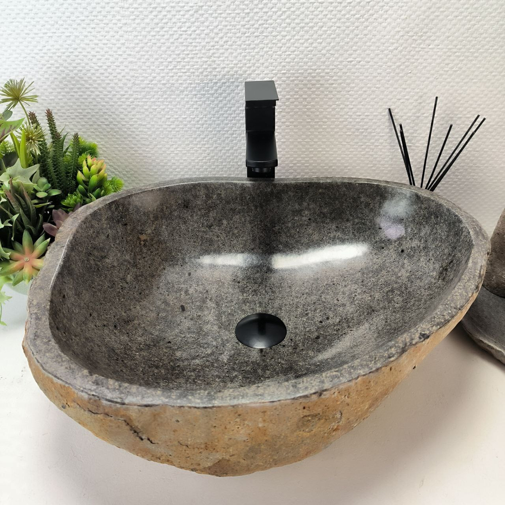 Раковина из речного камня RS-63447 (52*43*16) 0123