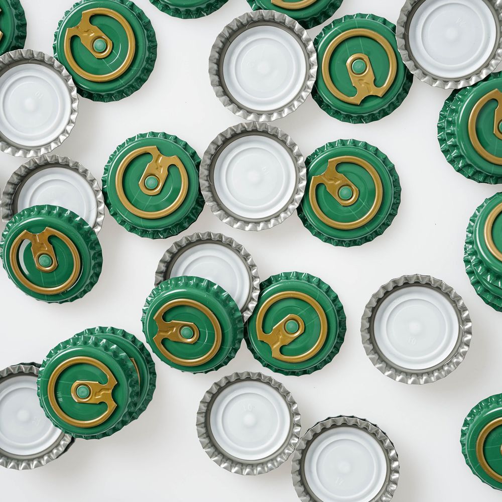 Кроненпробки с кольцом, зеленые 26 мм, 50 шт