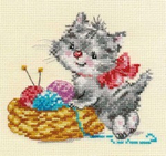 Малышка - рукодельница¶Размер: 13х12¶Количество цветов: 15