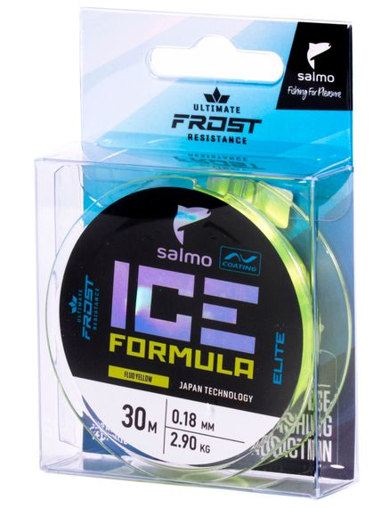 Леска монофильная зимняя Salmo Elite ICE FORMULA Fluo Yellow 030/018