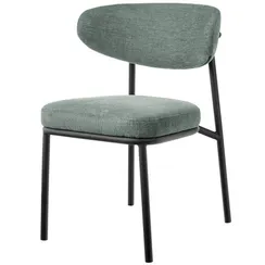 Стул Arvo серо-зеленый шенилл с черными ножками