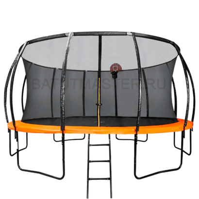 Каркасный батут с баскетбольным кольцом и лестницей, диаметр 8 фт