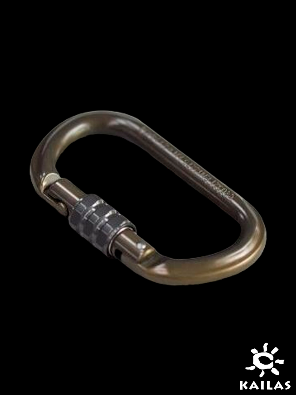 Карабин Kailas Oval Screw Gate Heavy Duty Carabiner. Олива