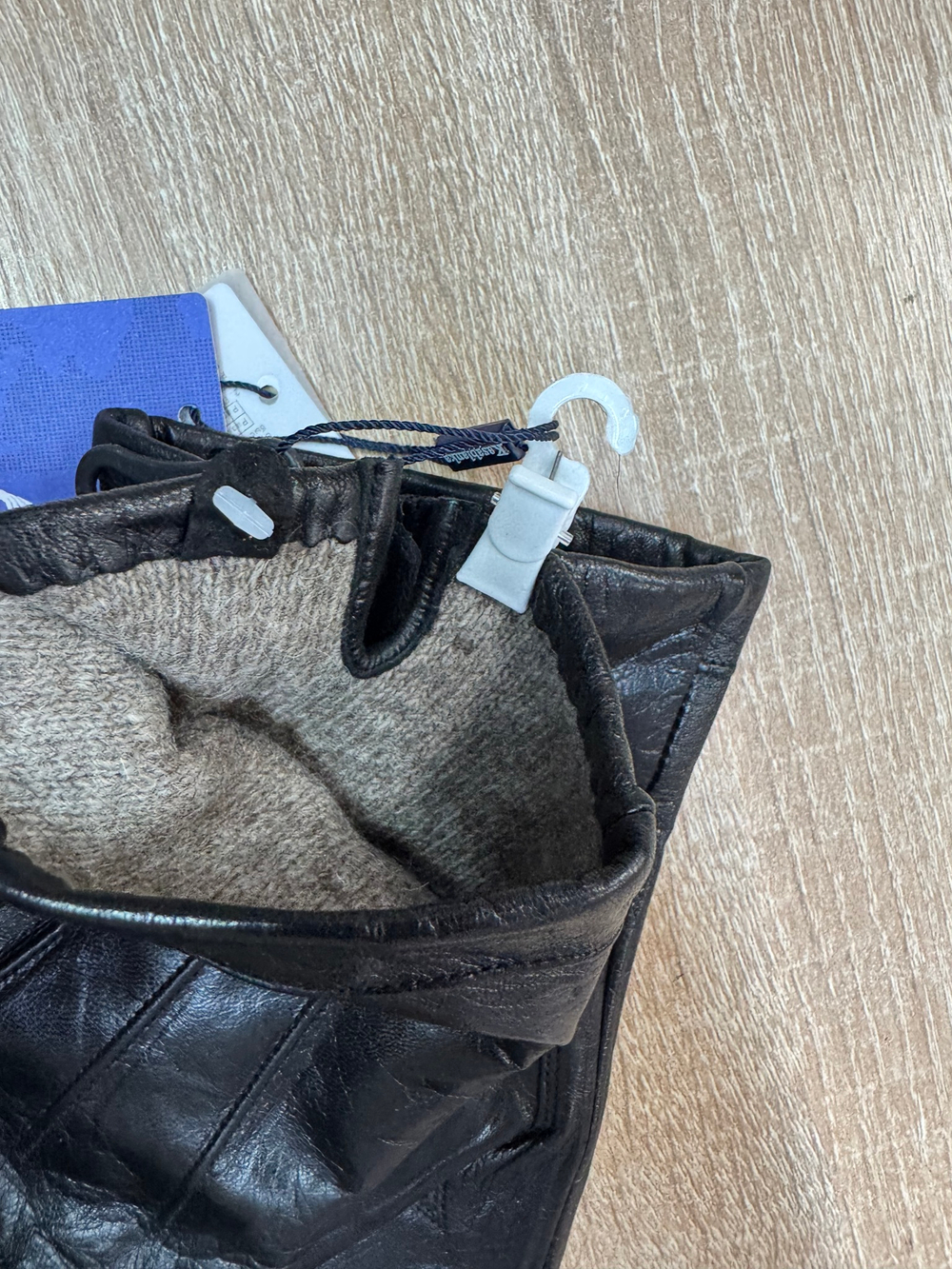 Перчатки.Мужские.Кожаные.Люкс качества. Подклад: трикотаж-шерсть. 5 шт в упаковке.