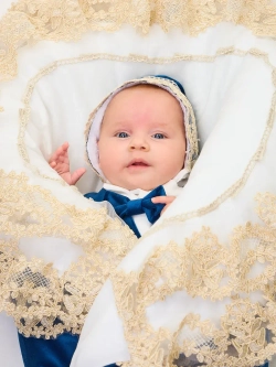 Конверт на выписку новорождённому зимний