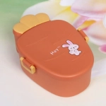 Ланч-бокс пластиковый «Морковка» (3 отделения, ложка,вилка) 20*15см, тициан