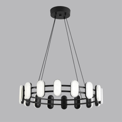 8342/35L LEDIO LN26 226 черный/белый металл/акрил Люстра подвесная LED 35W 4000K 220V OVELA
