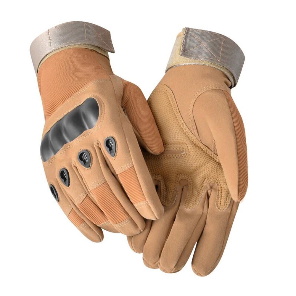 Перчатки со вставкой песочные