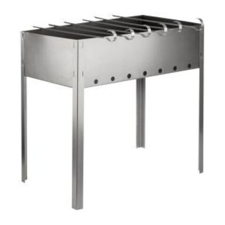 Мангал сборный Эконом 400х250х400мм, с 6 шампурами, в гофрированной картонной коробке СОКОЛ