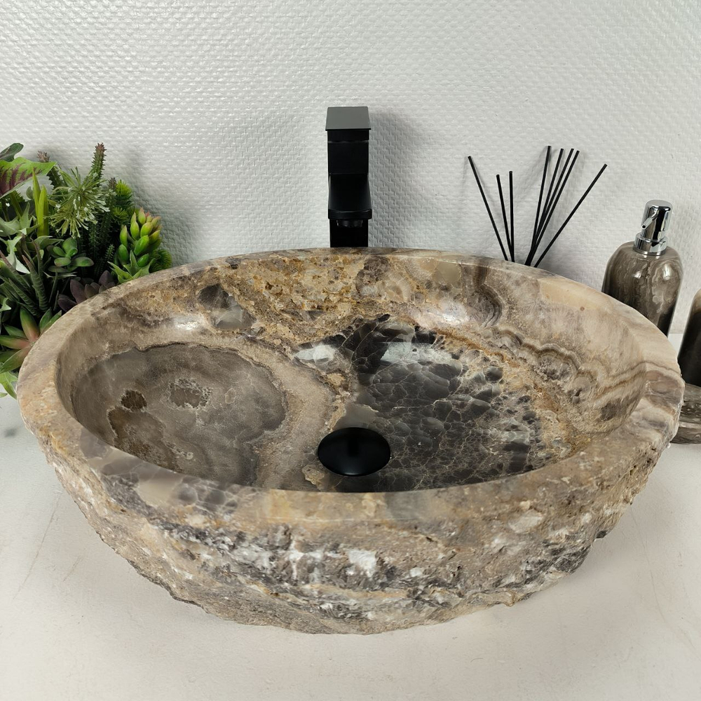 Раковина из оникса Erozy Grey EO-64557 52*42*15 0157