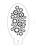 Трафарет для аквагрима овальный "Круги" 7 на 13 см