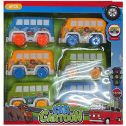 Набор Игрушечных автобусов Car Cartoon 6шт