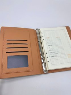 Блокнот-органайзер А5 в линейку на кольцах 80 л графит (5923-4)