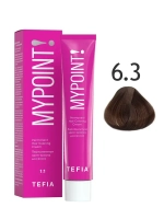 Перманентная крем-краска для волос Tefia MY Mypoint, 6.3 темный блондин золотистый, 60 мл