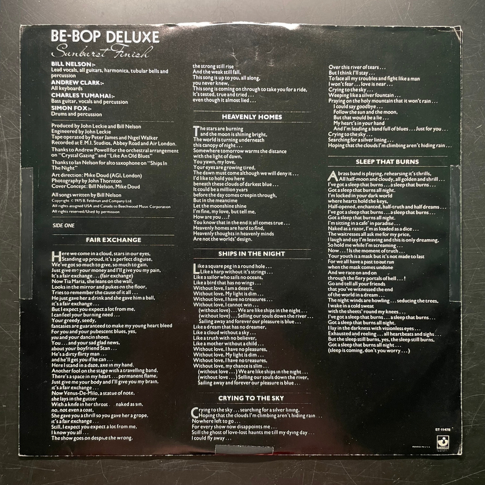 Be-Bop Deluxe ‎– Sunburst Finish (США 1976г.)
