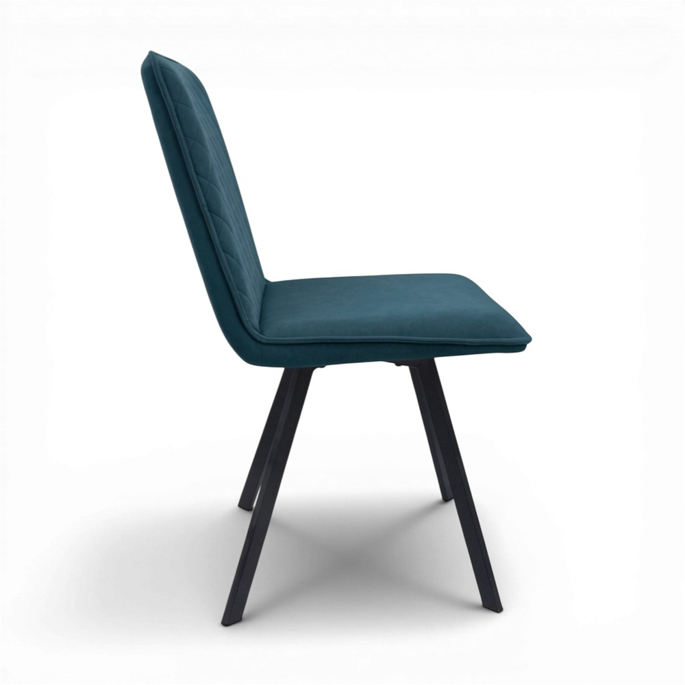 Стул "Капри" (арт. 301) велюр Бренди В08 синий, ножки черные