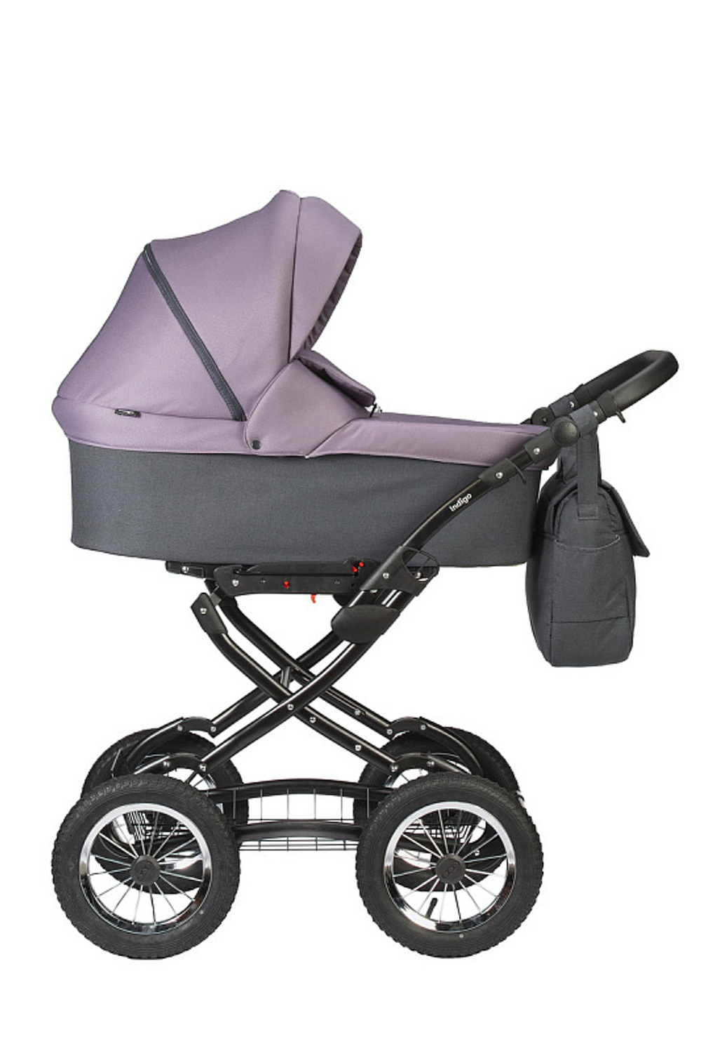 Детская коляска Indigo Charlotte Sity Classic 12 2 в 1 Cs03 т.серый/фиолетовый