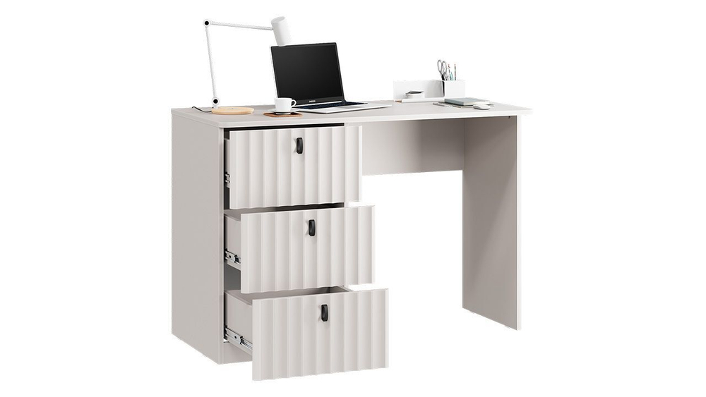 Стол письменный с ящиками Кашемир/Кашемир матовый 109,2х50,5х74,8 см