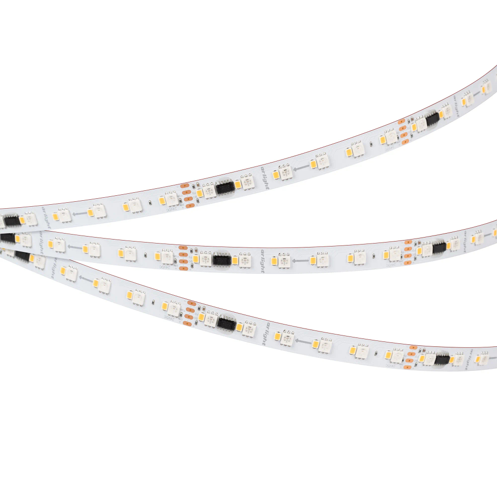 Светодиодная лента SPI-BA120-12mm 24V RGBW-Warm-PX6-BPT (16 W/m, IP20, 5060/2835, 5m) (Arlight, бегущий огонь) 040620
