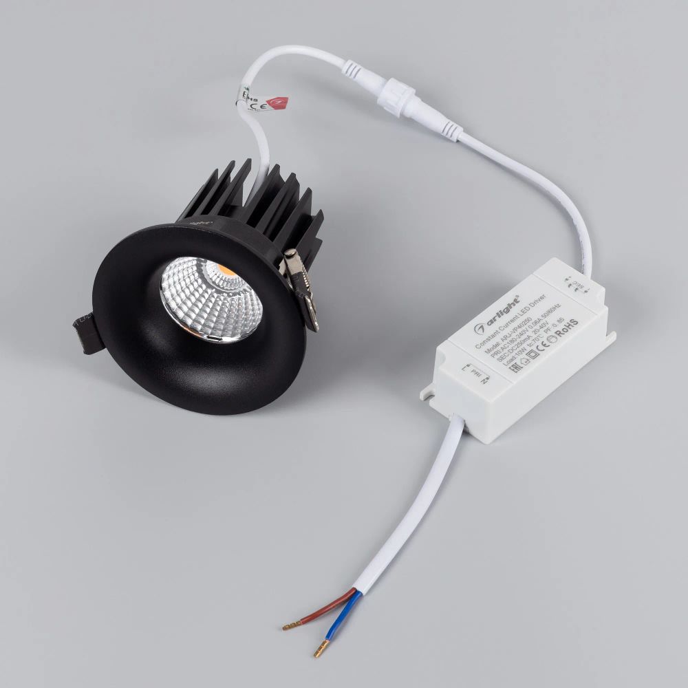 Светильник MS-FOGGY-BUILT-R86-10W Warm3000 (BK, 60 deg, 230V) (Arlight, IP54 Металл, 5 лет) 044630