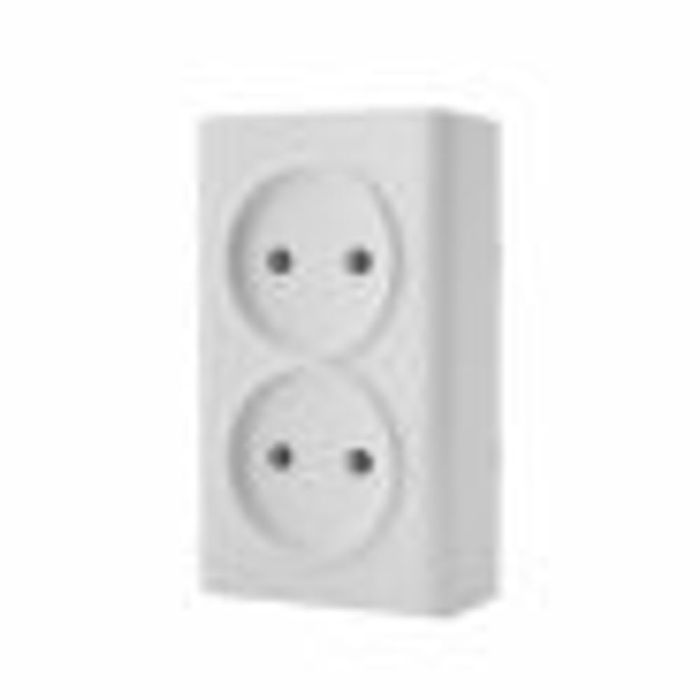 Розетка 2-местная белая б/з о/п  Profitec Веста Эко ВЕ060103 022