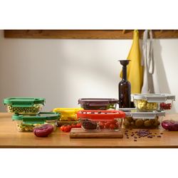 Контейнер для запекания и хранения прямоугольный Click Glass, 1 л, зеленый