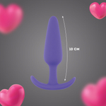 Фиолетовая анальная пробка с ограничителем - 10 см. (Цвет: фиолетовый)