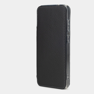 Чехол для Samsung Galaxy S24 из натуральной кожи теленка, черного цвета