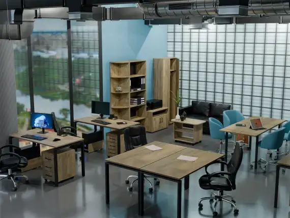 Офисная мебель Континент-Pro Black дуб самдал