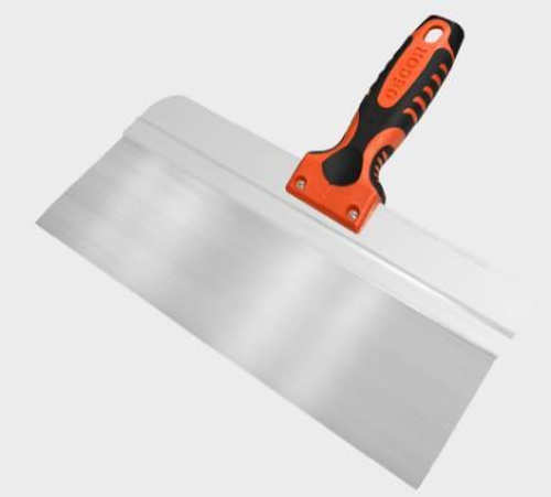 Шпатель фасад. нержав. резино-пласт.ручка 300мм  PROFI  шир75мм,толщ0,45мм DEСOR/ 320-0300