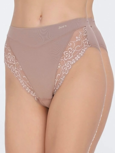 Набор из 2 трусиков-слип Esencial (Размер: XL) (Цвет: кофейный)