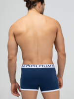 Мужские трусы-боксеры с контрастным поясом и отделкой (Размер: XXL) (Цвет: изумрудный)