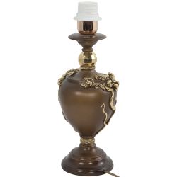 Настольная лампа Флер де Лис Бронза с абажуром Тюссо Vatican (Ватикан) Черный