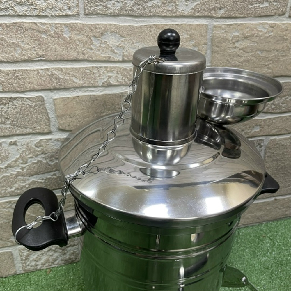 Самовар дровяной Zarifis 3.5 л (Нержавеющая сталь, Турция)