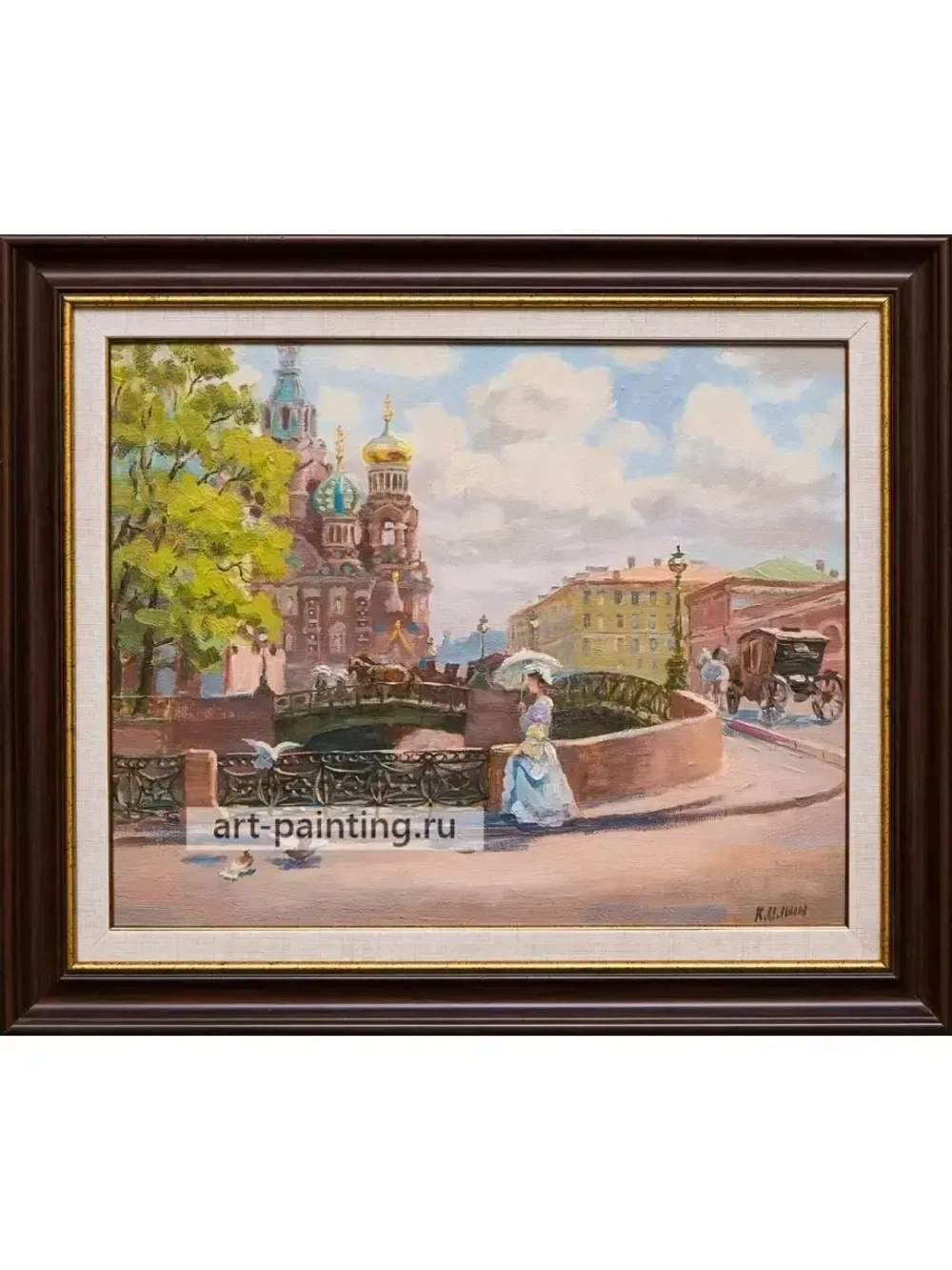 Картина маслом Вид на Спас-на-Крови Ильин