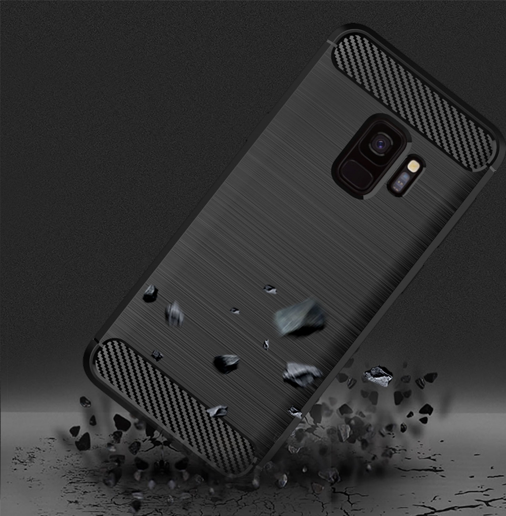 Чехол для Samsung Galaxy S9 цвет Black (черный), серия Carbon от Caseport