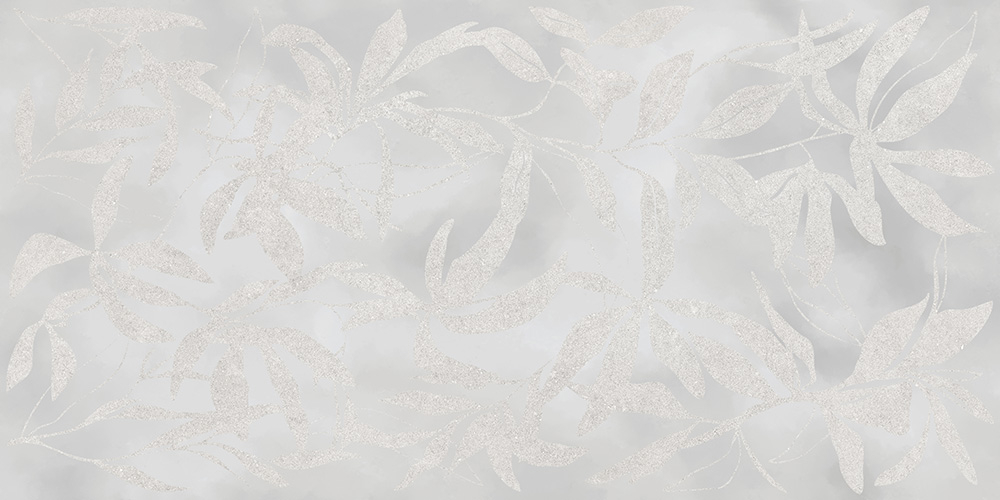 60x120 ArtWall Цветы Серый Матовый Ректификат