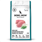 Bowl wow корм сухой для взрослых собак мелких пород с индейкой, рисом и розмарином